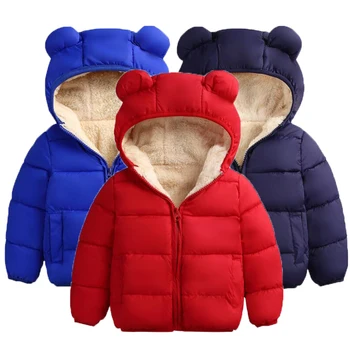 

Baby Boys Girls Winter Autumn Jacket Coat Toddler Kids Woolen Thicken Outerwear Children Warm Hoodied Clothes Padded Clothing