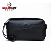 FEIDIKABOLO Genuine Leather Men’s Clutch Bag Hot Selling Man Wallets New Fashion Personality Large Capacity Mobile Phone Purse