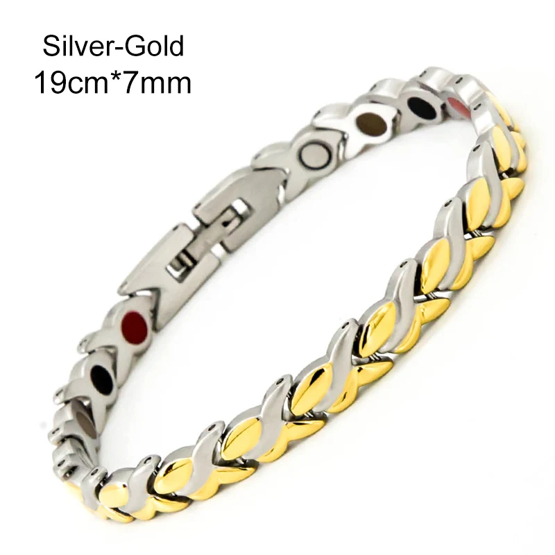 

Elegant 38 Women's Bracelet Jewelry Energy Health Care Stainless Steel Magnetic Germanium Bracelet for Women Charm Bracelets