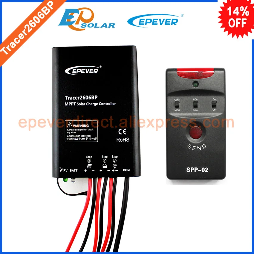 Mppt заряда Солнечный контроллер 12 в 24 В 10A 10amp Tracer2606BP EPEVER с SPP-02 супер программист параметров