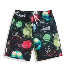 Праздничные пляжные брюки мужские быстросохнущие свободные шорты с плоским углом Купальник Летний плавки с принтом Спортивные трендовые брюки