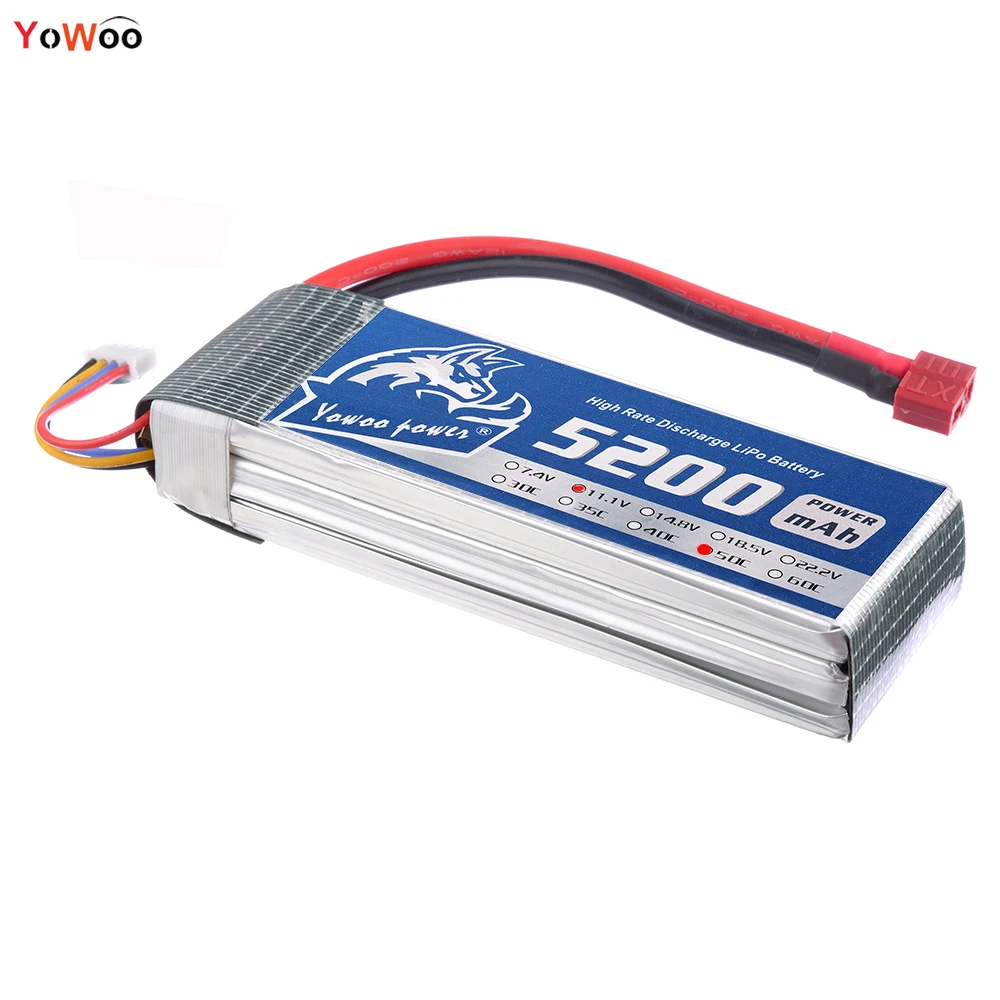 

YOWOO Lipo 3s Battery 11.1v 5200mAh 50C Max 100C LiPo RC Battery For jjrc h31 Drone AKKU Helicopter Airplane Car Boat Quadcopter