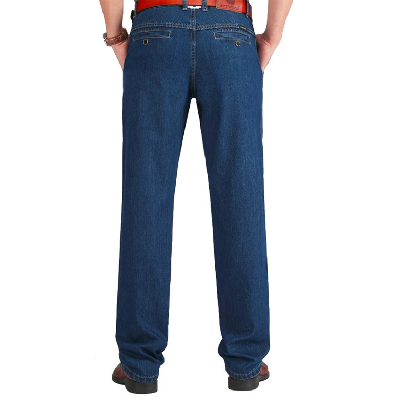 TIGER CASTLE 100% Cotton Spring Summer Men Jeans Slight Classic Denim Pants Male Washed Baggy Blue Designer Causal Jeans Man TIGER CASTLE 100% Cotton Spring Summer Men Jeans Slight Classic Denim Pants Male Washed Baggy Blue Designer Causal Jeans Man
