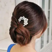 OTOKY Новинка года украшения для волос цветок свадебные хрустальные стразы заколка для волос с жемчугом клип Ювелирные изделия Прямая 328