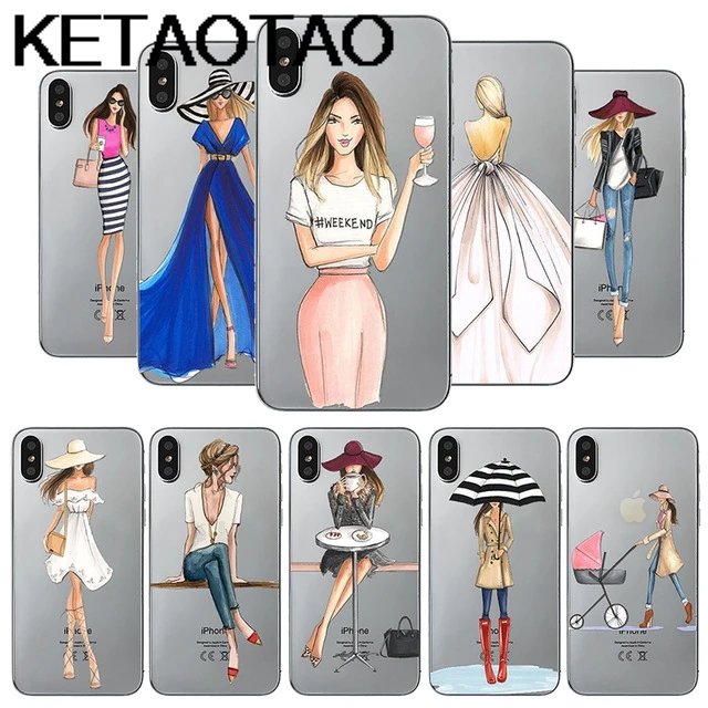 KETAOTAO Fashion Travel Girls Phone Cases for iPhone 4S 5C 5S 6S 7 8 SE Plus XR XS Max Case