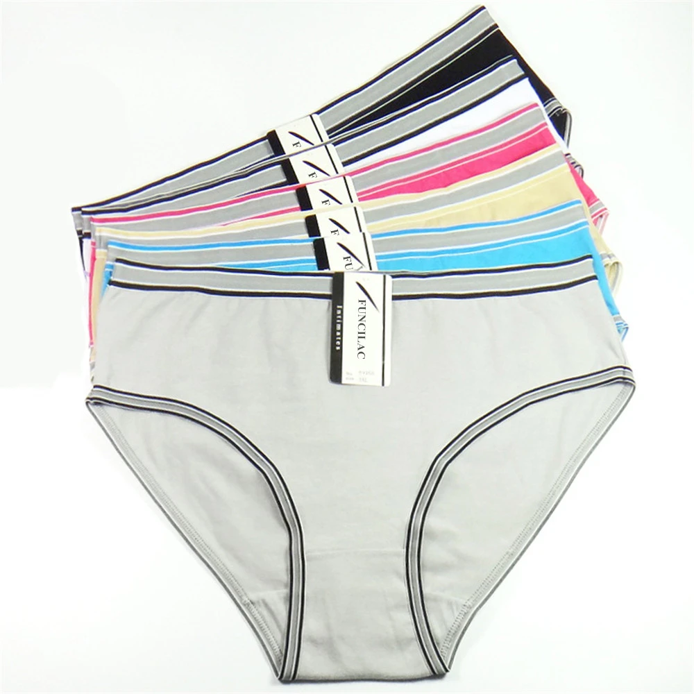 FUNCILAC Cotton women's lace briefs sexy low-rise dot print panties Ladies briefs Cotton Briefs underwear Plus Size 2xl 3xl 4xl