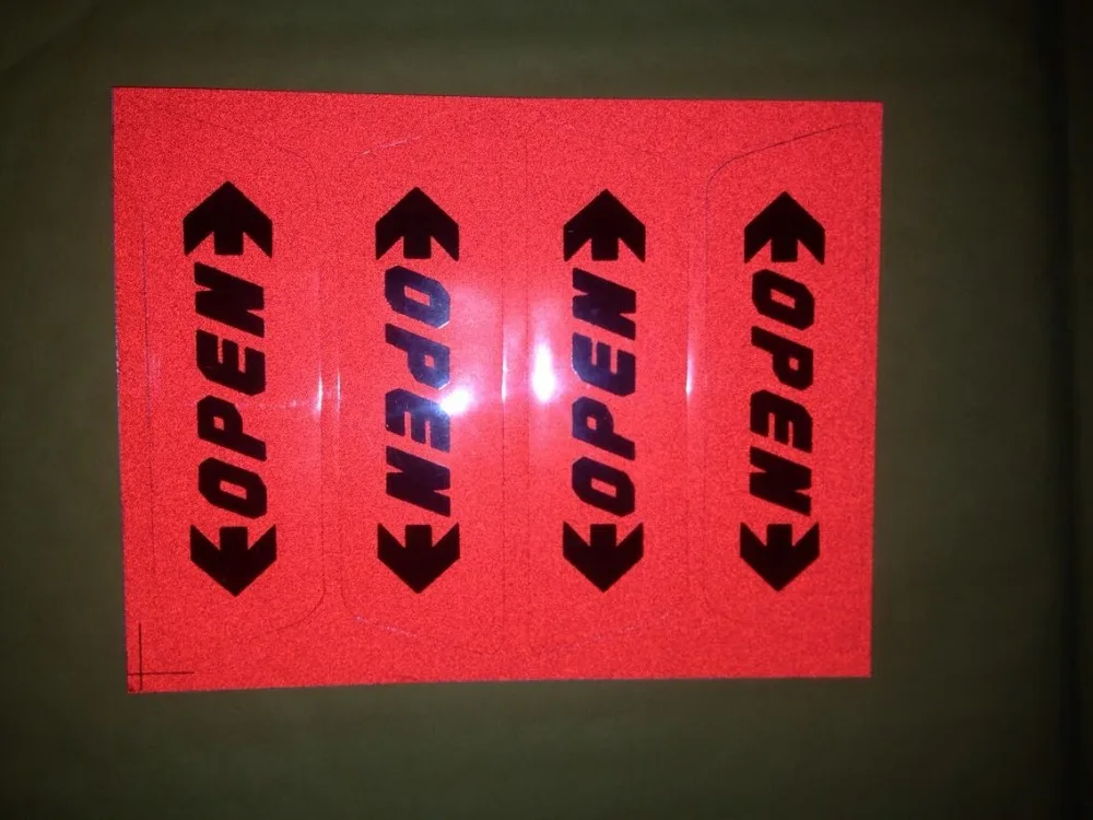 

4pcs/pack door open warning caution reflective sticker Car stickers on door for safe driving for Honda Accord FIT CITY CRV CIVIC