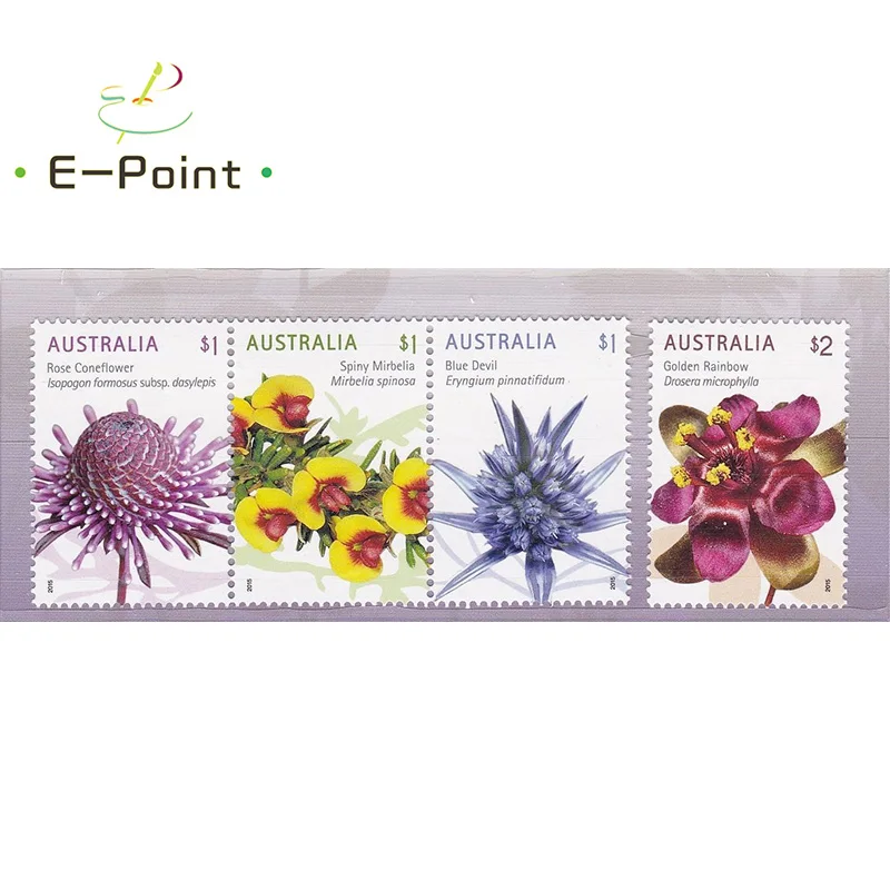 

4 PCS/set Australia Postage stamps 2015 Wild Flowers