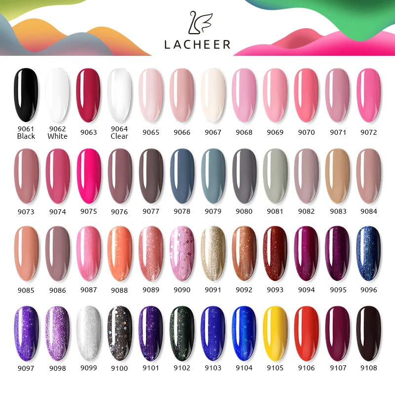 Lacheer 20 шт./лот розовый цвет серия УФ гель лак для ногтей набор Полупостоянный Блеск УФ Гель-лак для ногтей Наборы для ногтей долговечный гель