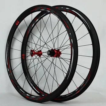 

Road Bike Wheelset Carbon Fiber Road Wheel Set 700C Fat Circle Sealed Bearing Bicycle Wheels 40mm Rim