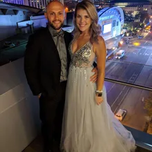 Сексуальное длинное вечернее платье с разрезом из тюля с открытой спиной и v-образным вырезом,, без рукавов, с вуалью, для свадьбы, длина до пола, вечернее платье HFY101901