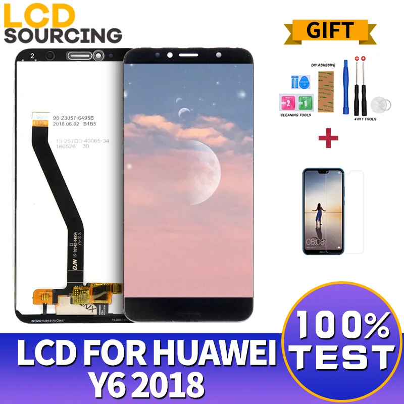 

5.7"LCD Display For Huawei Y6 2018 / Y6 Prime 2018 / Honor 7A Touch Screen Digitizer Assembly + Frame For ATU-L11 L21 LX1