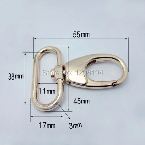

20PCS Gold Curved Lobster Clasps Swivel Trigger Clips Snap Carabiner Hardware Backpack/Handbag/Pet Hook Keychain Camping Hike
