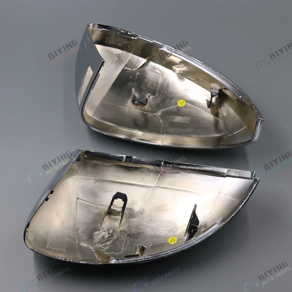 Матовая хромированная Серебряная зеркальная крышка, боковое зеркало заднего вида, Крышка корпуса для VW MQB Tiguan MK2