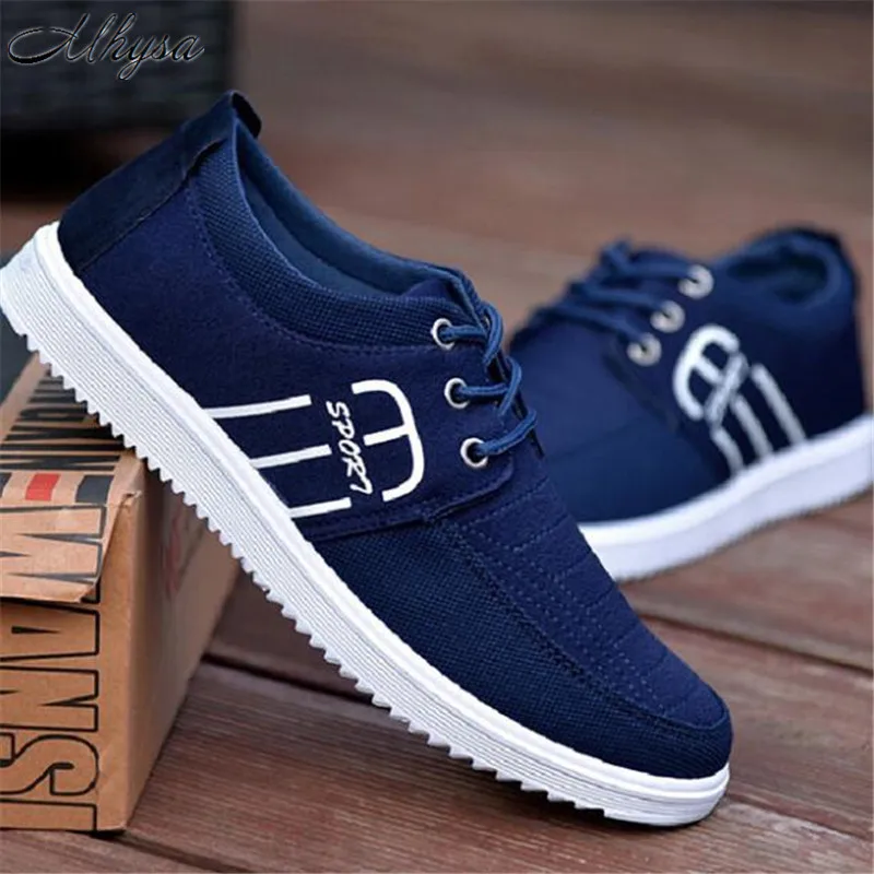 

Mhysa 2019 New listing spring and summer comfortable casual shoes men's canvas shoes men's lace fashion flat casual shoes L113