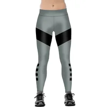 Унисекс с 3D Цифровым принтом черные полосы серые эластичные леггинсы для фитнеса хип-хоп вечерние Брюки болельщика брюки ropa mujer