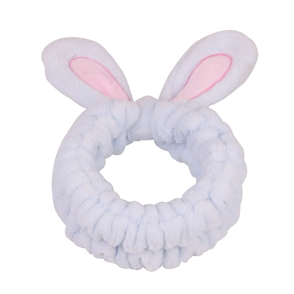

Women Makeup Mask Tool Lovely Hair Accessories Cute Shower Girls Rabbit Ears Spa Hairbands Wash Face Headband Wide Brimmed