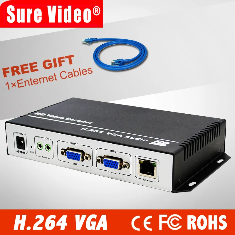 MT4-VGA-HE HD VGA H.264 Video encoder for IPTV live video streaming dual streams output