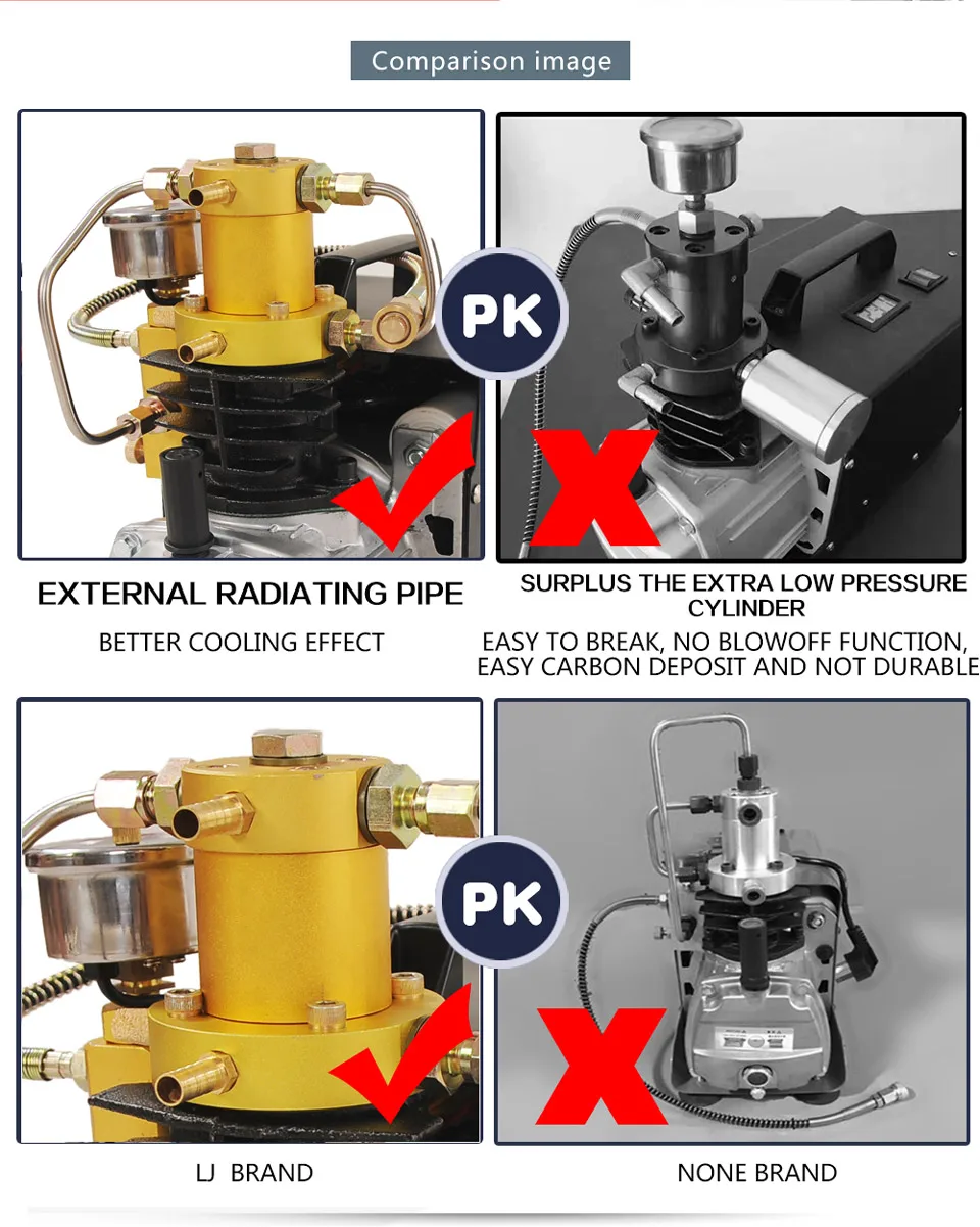 Авто-стоп и авто-релиз воздуха 4500psi 300 бар высокого давления pcp Электрический компрессор насос для воздушного винтовки painball