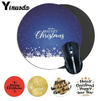 

Yinuoda Cool New Colorful hand painted Christmas Rubber Mouse Durable Desktop Mousepad Comfort round Mouse Mat Gaming Mouse pad