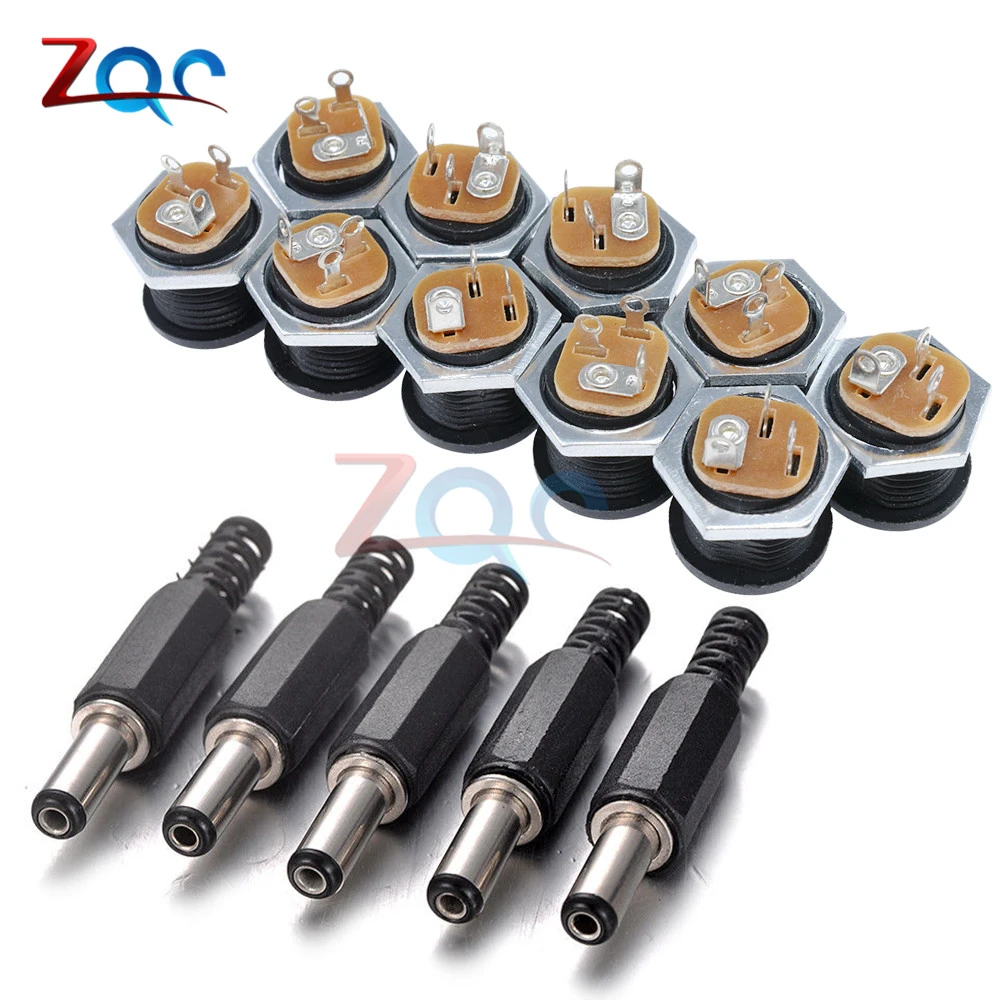 Electrical Equipment & Supplies 10 Pair Of 12V 3A Plastic Male Plug