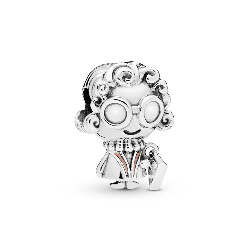

925 Sterling SilverElderly Woman Charm Beads Fit for dkg Women Charm Bracelet DIY Jewelry Making