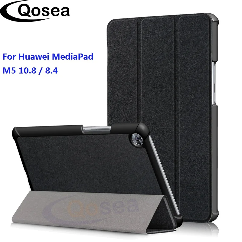 Qosea для Huawei MediaPad M5 10 8 PU кожаный смарт-чехол-подставка 4 Роскошный чехол