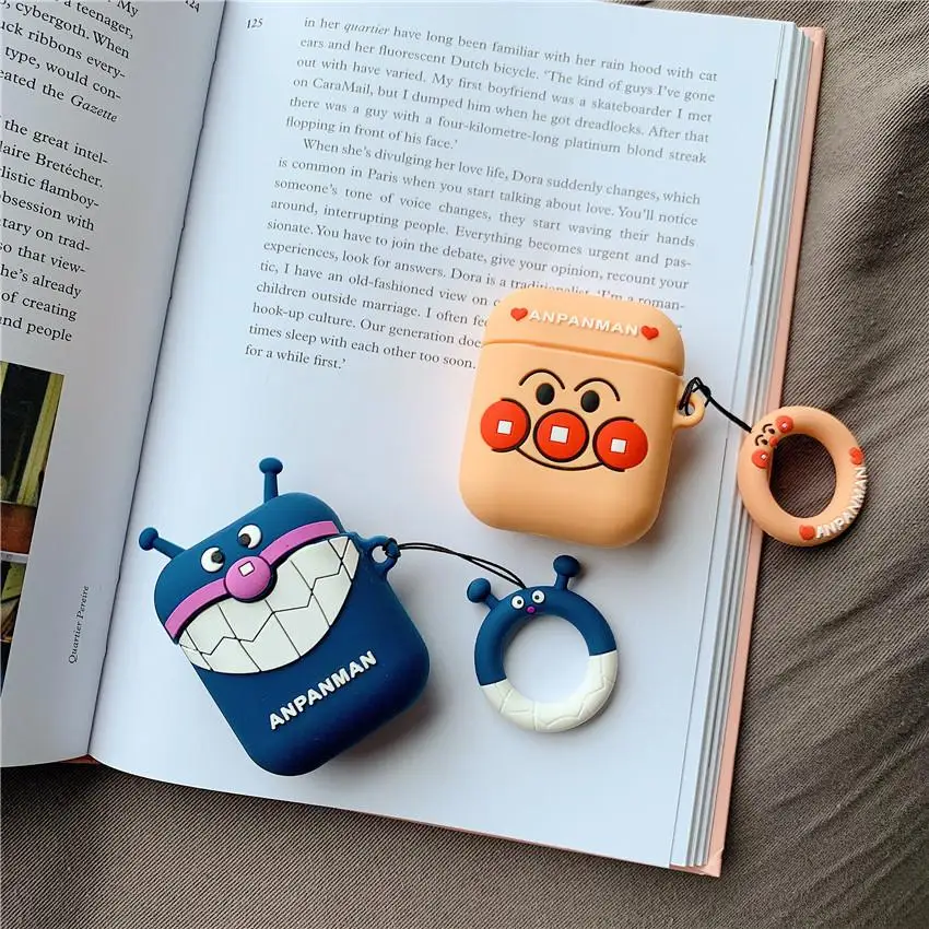 

cartoon Protector case For Airpods cover Bluetooth Headset Cartoon Silicone Ring Rope Anti-fall Pack for airpod