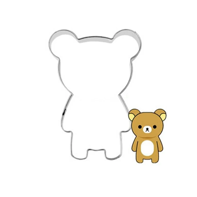 DZ195 Lovely Bear Cookie Stamp Baking Mould Cutter Melon Cake Tools Fondant Biscuits Stainless Steel Chinese New Year Gift DZ195 