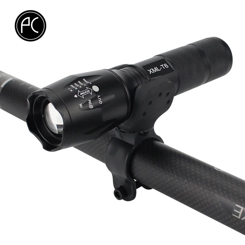 

PCycling Bicycle Light XPE T6 LED Telescopic Flashlight Waterproof USB Rechargeable 800 lumen MINI Power Bank Bike Front Light