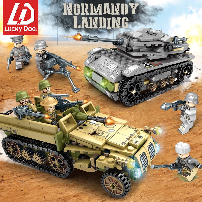 Дешево Строительные блоки 1061 шт. Военная серия Вертолет ww2 фигурки оружие пистолет солдат Танк Развивающие игрушки для детей подарок
