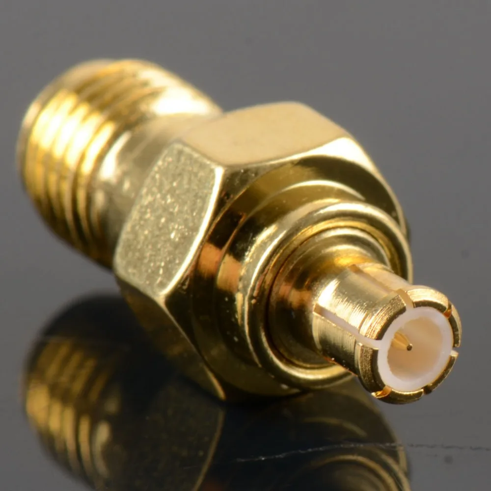 

New 1 PCS Adapter SMA Female Gold Plating Jack To MCX Male Gold Plating Plug RF Connector Straight 50 Ohm VC721 P10
