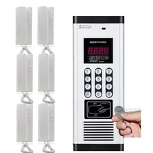 Разумная цена аудио дверной телефон, ID карта и Функция разблокировки паролем; невизуальная Система домофона. для 6-квартиры