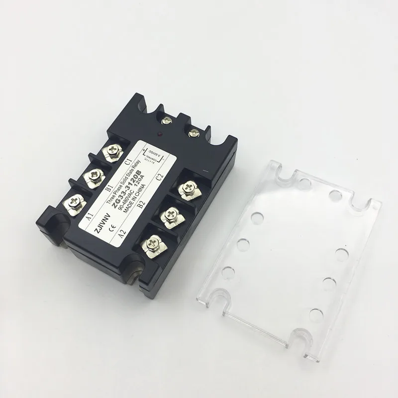 Трехфазное твердотельное реле DC AC 120A 3P SSR 120DA контроль постоянного тока ac ZG33 3120B