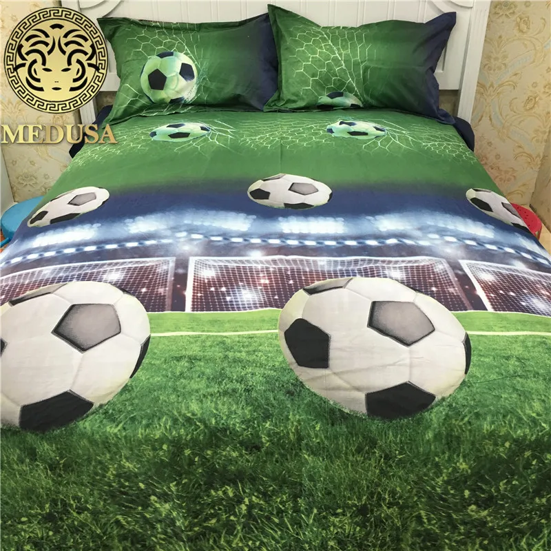 

3d soccer field bedding set double bed queen size bed linen set