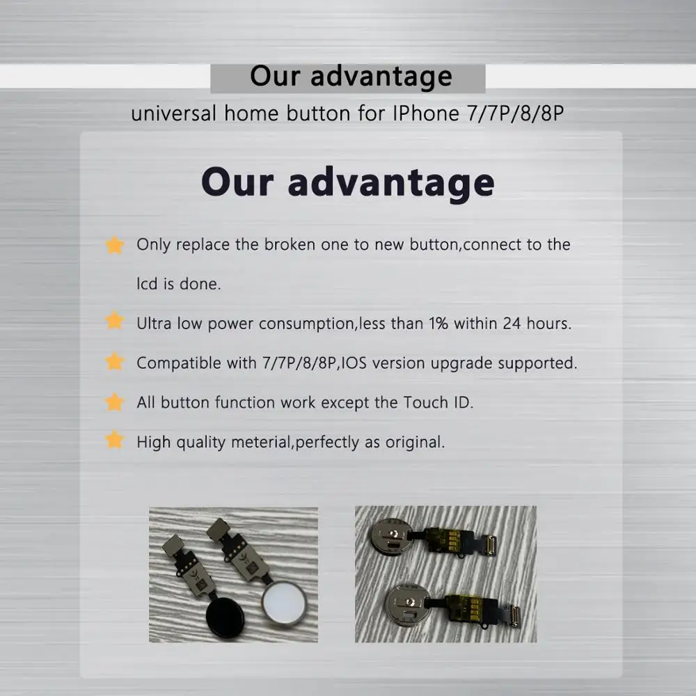YF NEW Universal Home Button For iPhone 7 7 plus 8 8 plus Button flex cable 5