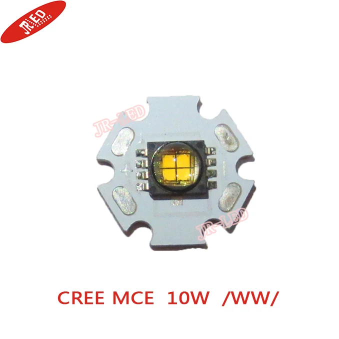 

Freeshipping!2 PCS High Quality 10W Cree MC-E MCE DC-12v High Power LED Chip Light Lamp2800-3000k warm White 12V 20mm Star PCB