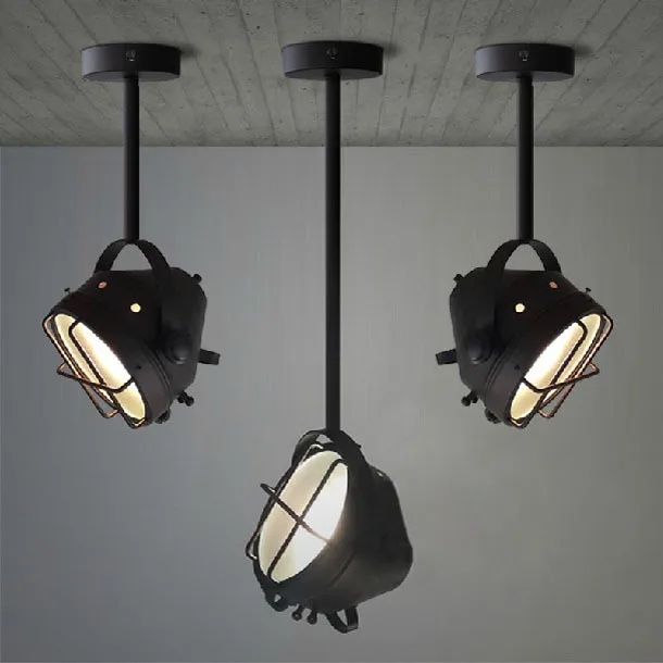 

loft Vintage loft American industry black iron pendant light bedroom bedside dining room bar hanging lighting lamp
