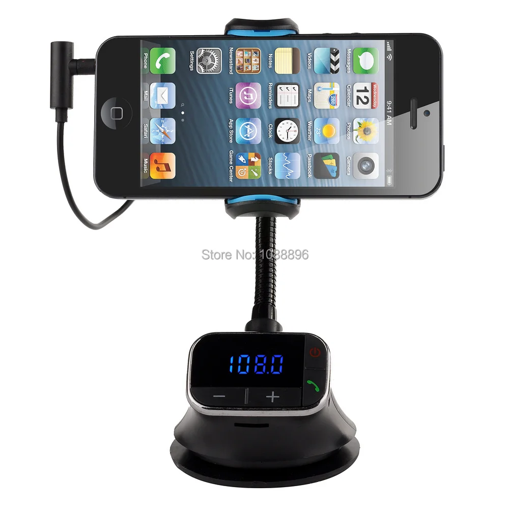 Smart Holder Hands free Car Kit, Charger, MP3, FM Transmitter for iPhone Samsung Galaxy HTC ONE