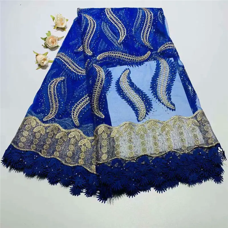 

ZQ!French Net Lace Fabric Latest African Lace Fabric With Embroidery Mesh Tulle Lace Fabric High quality Nigerian Lace !L122601