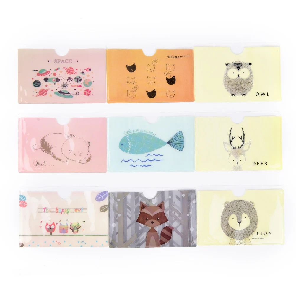 

Fashion Women 9 Colors Transparent PVC Summer Travel Credit Card Holder Bus Card Business Credit Card Cover Case Bag