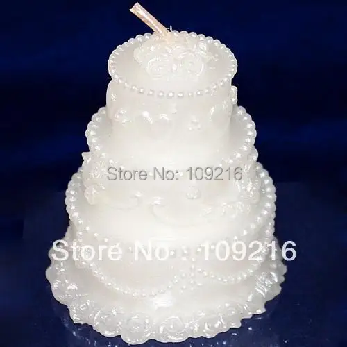 Стиль 3D трехслойный торт(LZ0101) Силиконовая свеча ручной работы пресс-форм ремесла Сделай Сам пресс-форм