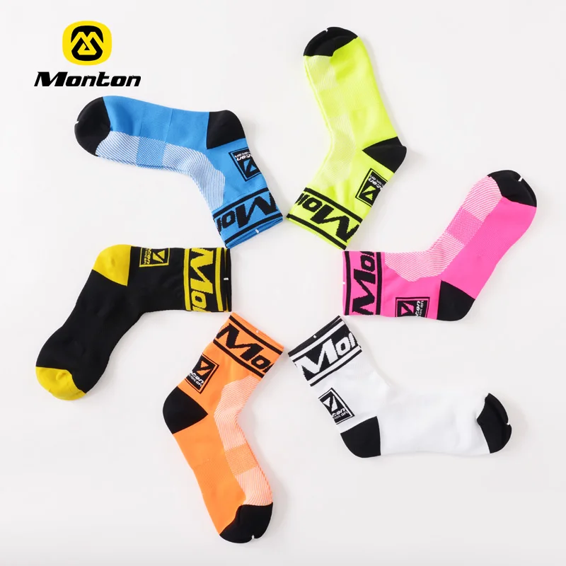 

Monton Coolmax Unisex Cycling Socks Mtb Wear-resistant Men Outdoor Sport Sock Breathable Footwear Socks Team Calcetines Ciclismo