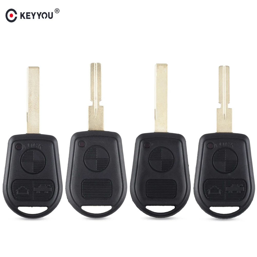

KEYYOU 2/3 Buttons Remote Car Key Shell Fob Uncut Key Fob Case Fit For BMW E31 E32 E34 E36 E38 E39 E46 Z3 Z4
