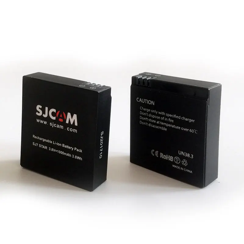 100% оригинал двойное зарядное устройство SJCAM SJ7 Star + 2 шт. батареи 1000 мАч литий