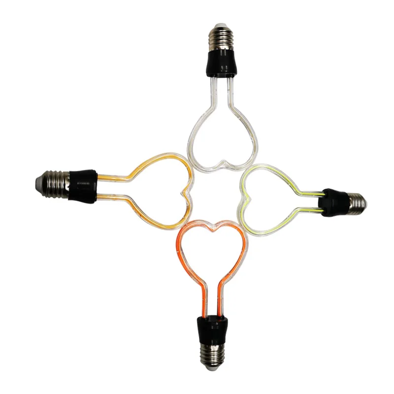 

E27 LED night light heart Butterfly Star Plastic romantic charging wedding decoration lamp bedroom gift children Single color