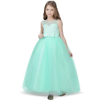 

Brand Teenage Girl Kids Dresses For Girls Clothes Long Tulle Evening Dress Infant Party Costume Children's Girl Ceremony Dresses