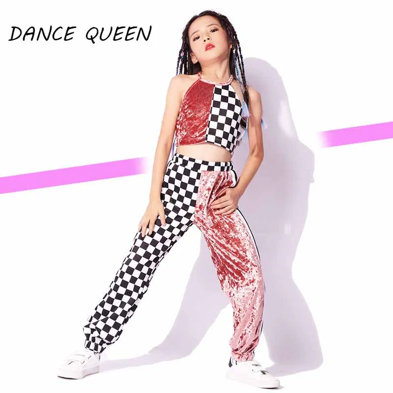 

New Kids Jazz Dance Costume Girls Hip Hop/Street Dance Performance Clothes Children Model Catwalk Show Stage Wear DQL024