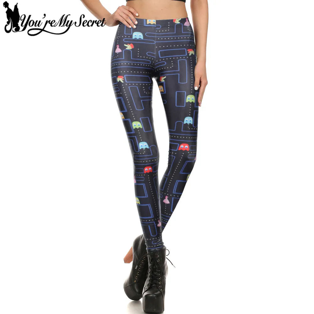 

[You're My Secret] New Shiny Green Woman Plus Size Leggings High Elastic Solid 3D Print Leggins Sexy Skinny Fitness Mujer Pants