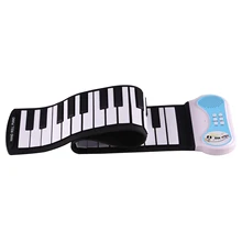 SEWS-Professional 49 Keys Silicon Flexible Hand Roll Up Piano Portable Electronic Keyboard Organ Musical Instrument Gift for C
